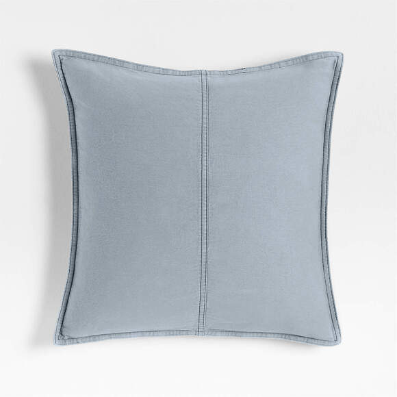Crate&Barrel Blue Pillow Cover – Cotton Denim – 2 Available – Discontinued NWOT - Picture 1 of 3